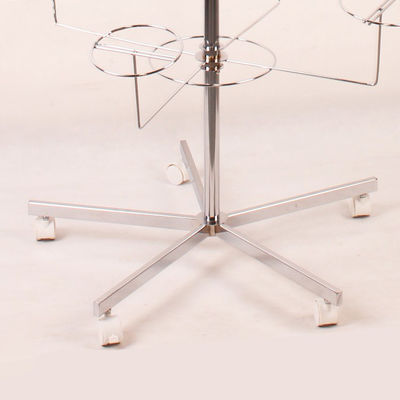 HongChuang 5-Tier 20 Hat Rotating Hat Rack Rak Lantai Logam untuk Topi Dengan Iklan