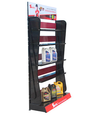 5 Tier ODM Service Metal Storage Stand, Rak Logam Berdiri Bebas Untuk Oli Motor
