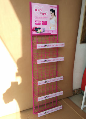 Rak Display Logam Supermarket Layanan Panas untuk Produk Ritel
