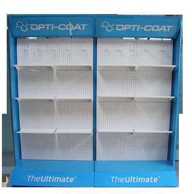 Warna Biru 500mm Kedalaman 1000mm Panjang Peg Hook Display Rack Powder Coated