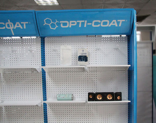 Warna Biru 500mm Kedalaman 1000mm Panjang Peg Hook Display Rack Powder Coated