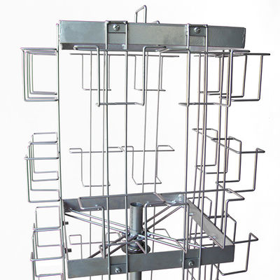 Rak Display Berputar Lebar Empat Sisi 1680mm Tinggi 485mm Dengan Roda