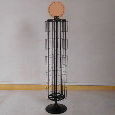 L1680mm W350mm Rotating Retail Display Stand, Rotating Postcard Display Metal