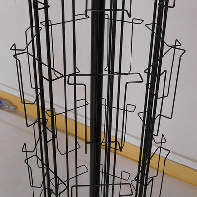 L1680mm W350mm Rotating Retail Display Stand, Rotating Postcard Display Metal