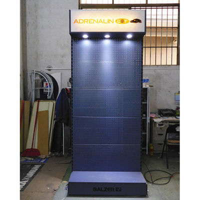 Fashionable 375mm Kedalaman 1030mm Panjang Rak Kawat Pegboard Dengan Kait