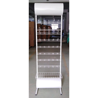 Rak Display Baterai Warna Putih Kustom Gaya Modern 600 * 355 * 2030mm