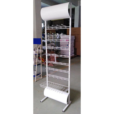 Rak Display Baterai Warna Putih Kustom Gaya Modern 600 * 355 * 2030mm