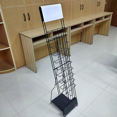 Rak Display Supermarket Majalah Disesuaikan Panjang 250mm Tinggi 1310mm