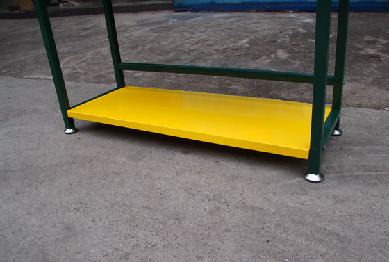 Rak Display Pelumas Sertifikat Warna Kuning TUV Empat Tingkatan