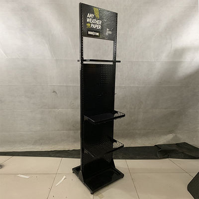 Rak Display Warna Hitam D500mm H2000mm Untuk Penyimpanan