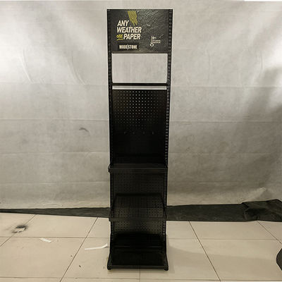 Rak Display Warna Hitam D500mm H2000mm Untuk Penyimpanan