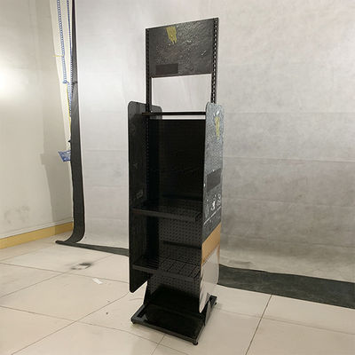 Rak Display Warna Hitam D500mm H2000mm Untuk Penyimpanan