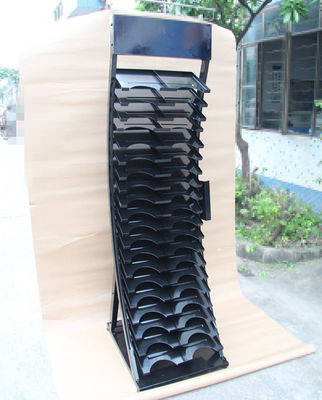 575mm Panjang 700mm Lebar Rak Pajangan Sampel, Rak Pajangan Ubin Keramik Hitam