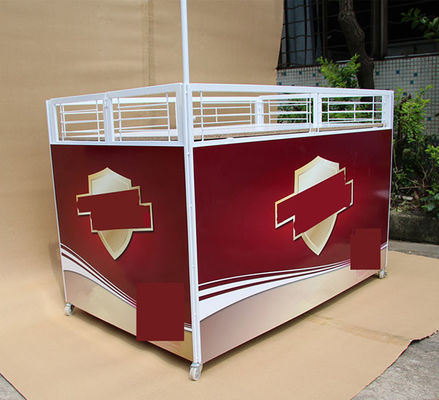 Meja Promo Penyimpanan Kedalaman 760mm Warna Putih Dengan Payung Portabel