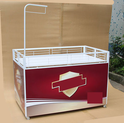 Meja Promo Penyimpanan Kedalaman 760mm Warna Putih Dengan Payung Portabel