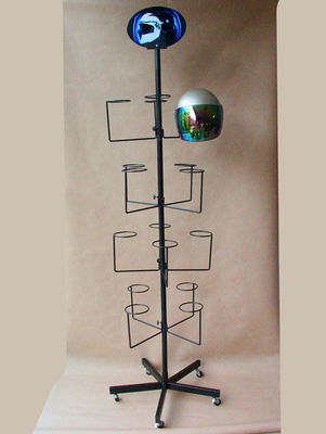 Rak Display Supermarket Tinggi Warna Hitam 1850mm, Rak Helm Pengaman