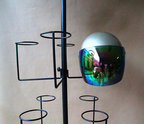 Rak Display Supermarket Tinggi Warna Hitam 1850mm, Rak Helm Pengaman