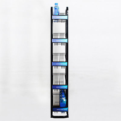 Rak Botol Air Mineral 5 Lantai Dengan Logo Logam 240W * 500L * 1450mmH