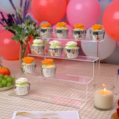 12x1.8x9in 4 Langkah Stand Cupcake Akrilik Untuk Supermarket