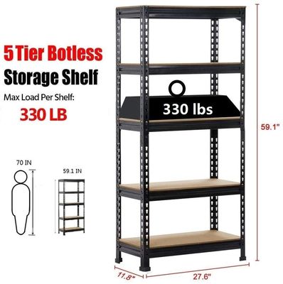 3 Pack Heavy Duty 5 Tier Gudang Rak Penyimpanan Unit Rak Garasi Dapat Disesuaikan 59&quot; H