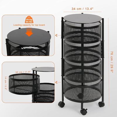 Rak Penyimpanan Multi Fungsi Berputar Rak Penyimpanan Rumah Tangga Bulat Multi Layer