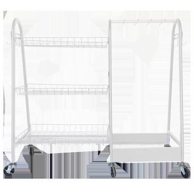 Rak Bola Garasi Logam Rolling Sports Equipment Storage Organizer Dengan Keranjang