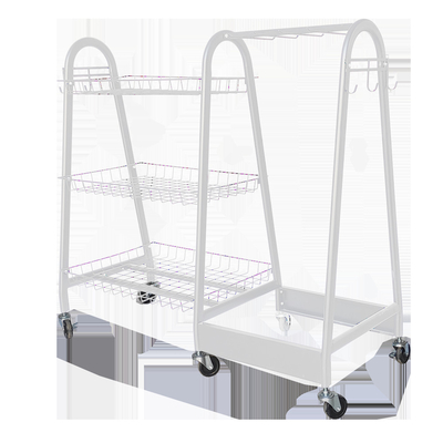 Rak Bola Garasi Logam Rolling Sports Equipment Storage Organizer Dengan Keranjang