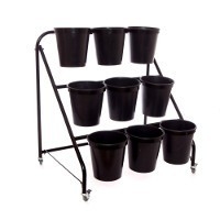 OEM Wedding Home Garden 3 Tier Flower Display Stand Pot Bunga Rak