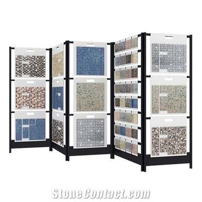 Rak Display Ubin Lantai ODM Untuk Pameran Contoh Ubin Keramik Adil Rak Display Stand