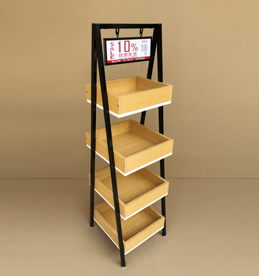 Topeng Kosmetik Rak Display Perhiasan Besi Kayu Tangan Department Store Rak Unggul